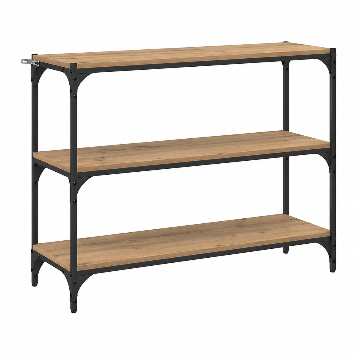 Bureau, avec rangement, avec étagères, en chêne, 100 x 33 x 70,5 cm, pour l’espace de travail