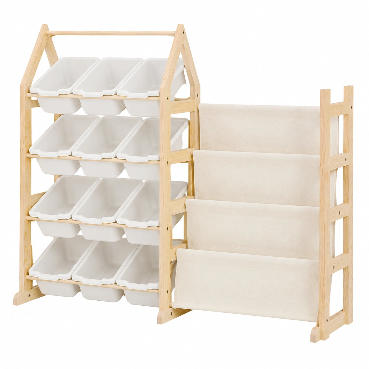 Coffre de rangement extérieur, avec rangement, coloris naturel, pour la terrasse ou le jardin