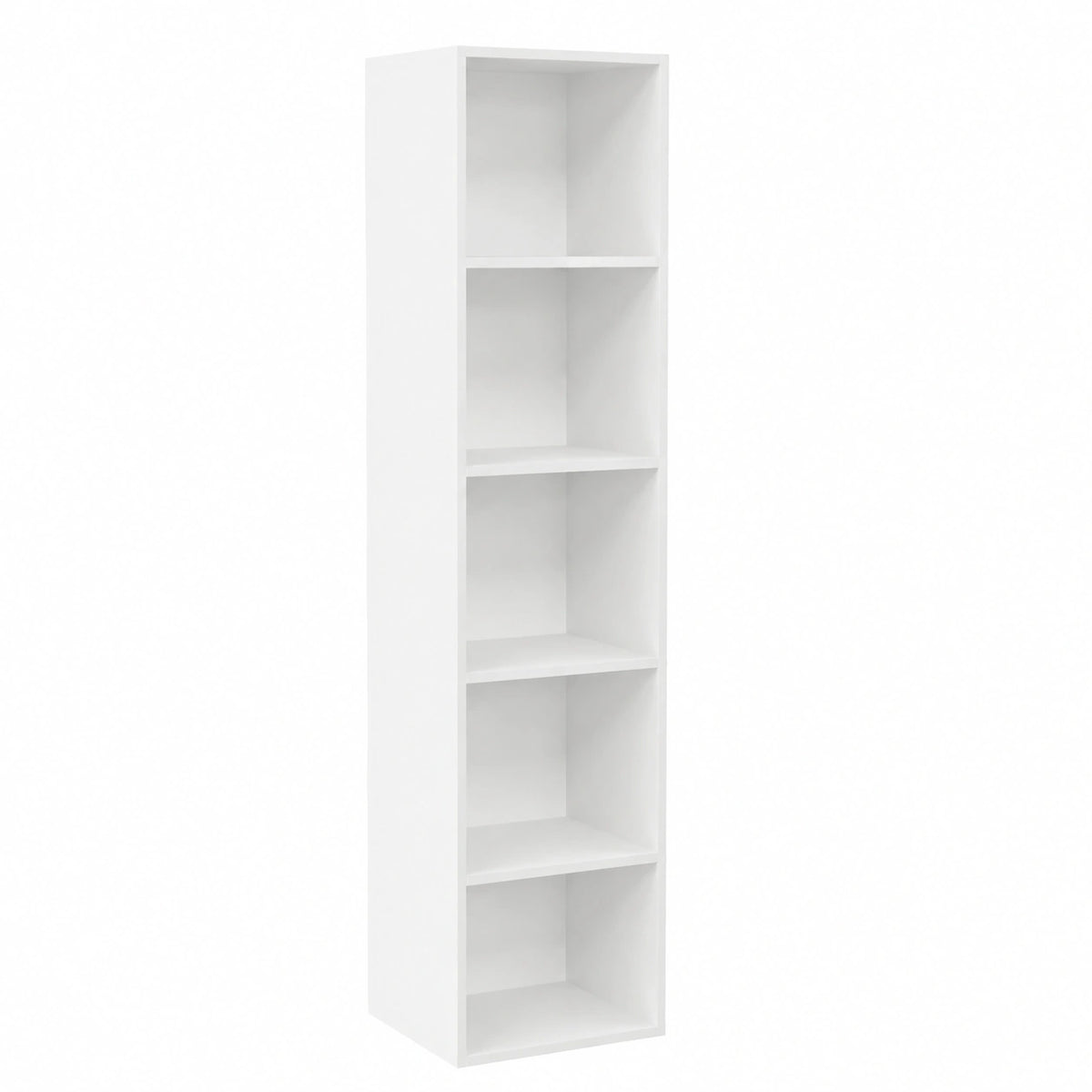 Bibliothèque, 40 x 30 x 189 cm, coloris blanc, pour le salon ou le bureau