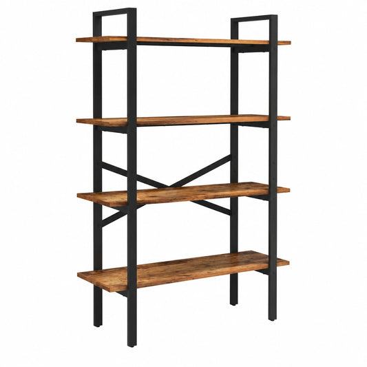 Bibliothèque, réglable, en acier, 100 x 33,5 x 178 cm, pour le salon ou le bureau
