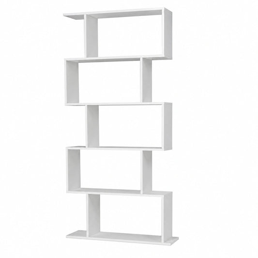 Bibliothèque, coloris blanc, pour le salon ou le bureau