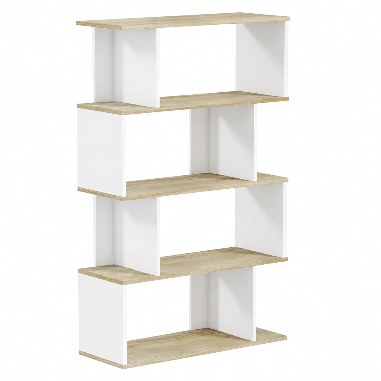 Bibliothèque, 70 x 29,5 x 163 cm, coloris blanc, pour le salon ou le bureau