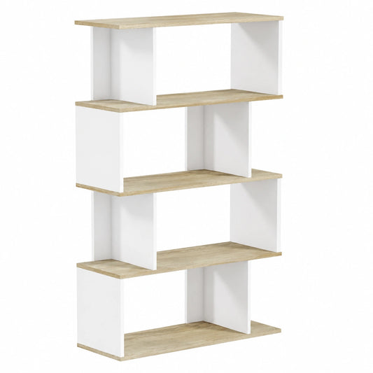 Bibliothèque, 70 x 29,5 x 163 cm, coloris blanc, pour le salon ou le bureau