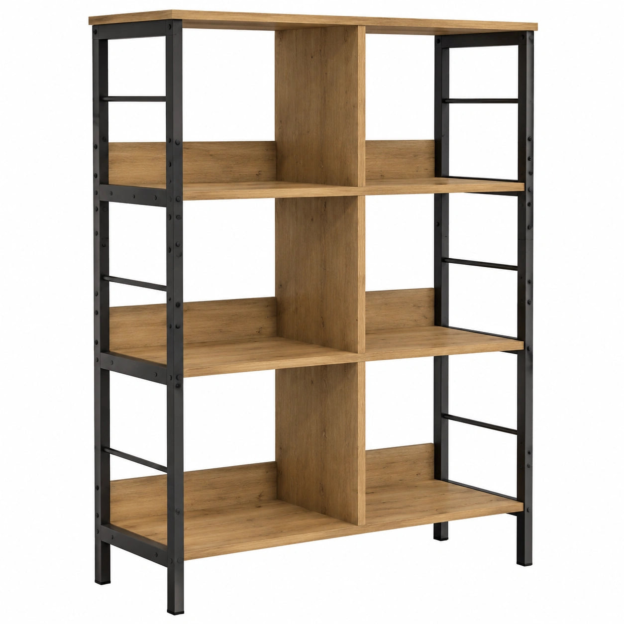 Bureau, en chêne, avec rangement, avec étagères, 82 x 32 x 112 cm, pour l’espace de travail