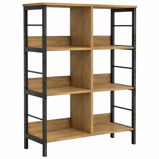 Bureau, en chêne, avec rangement, avec étagères, 82 x 32 x 112 cm, pour l’espace de travail