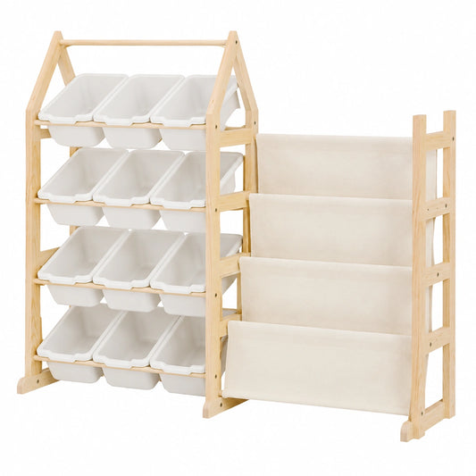Coffre de rangement extérieur, avec rangement, coloris naturel, pour la terrasse ou le jardin